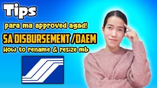 How To Edit  Rename U0026 Resize Mb For Sss Disbursement Account Enrollment Moduledaem Updated 2023