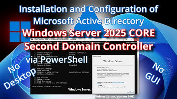 Windows Server 2025 Core 24H2 | AD Domain Controller Install & Configure, PowerShell Only