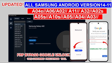 UPDATED!🔥 ALL Samsung A32/A11/A05s/A10s/A02/A02s/A03s/A04e/A06/A05/A04💯FRP BYPASS REMOVE GOOGLE LOCK