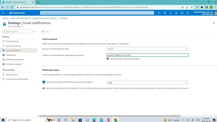How to setup Email Notifications in Azure Defender?||Security Alerts Levels||Defender for Cloud