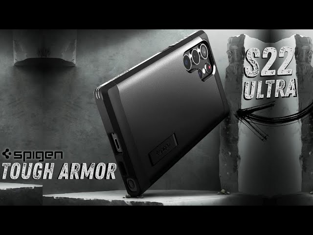 Spigen Black Tough Armor Kickstand Case - For Samsung Galaxy S24 Ultra