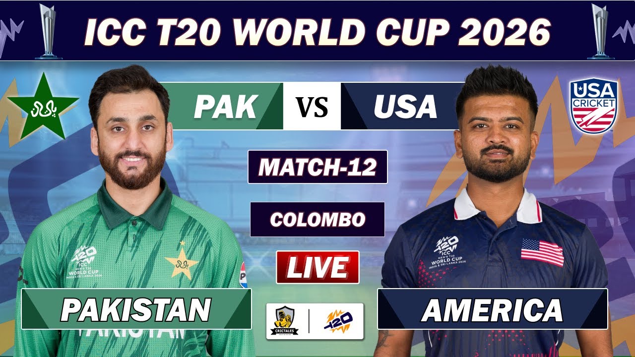 PAKISTAN VS USA ICC T20 WORLD CUP 2026 MATCH 12 LIVE COMMENTARY | PAK VS USA LIVE | PAK BATTING