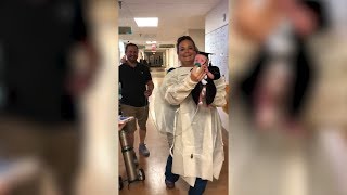 NICU Baby Wears Tiny Cap and Gown for Adorable Hospital Graduation Ceremony