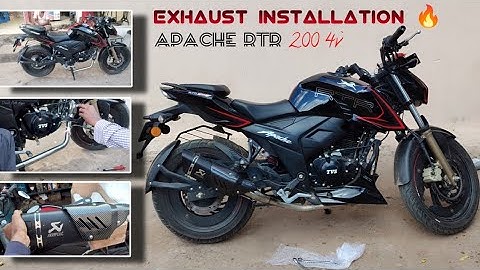 how to install exhaust in Apache 200 4v @desiremotovlog