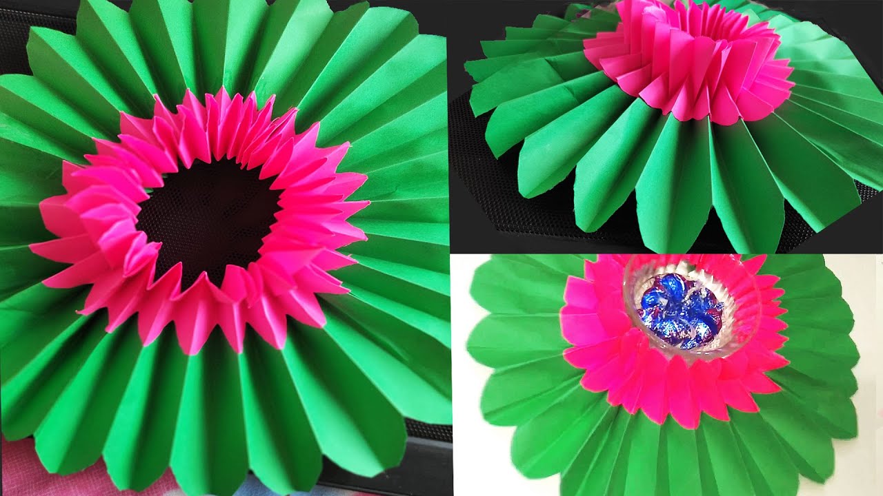 Lotus flower decoration Paper Lotus flower DIY Lotus Asana YouTube