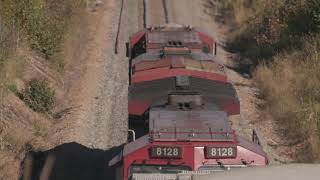 Skeena Pacific #1534 CP Trains 301& 309 355 at Notch Hill- Canada's Horseshoe Curve