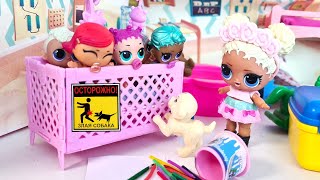 NAUGHTY KIDS IN THE PLAYPEN!👶😱🤣 Kindergarten LOL SURPRISE funny dolls cartoons DARINELKA