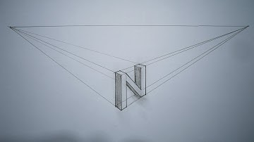 how to draw a letter in 2 point perspective