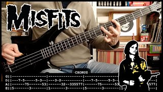 MISFITS - She BASS cover with TABSs + PDF