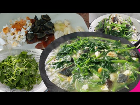 Tumis Bayam Telur Hitam