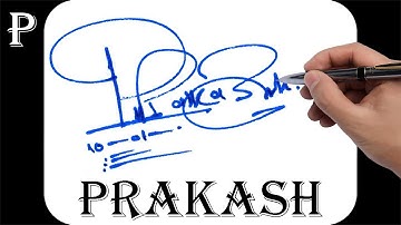 Prakash name signature design - P signature style - How to signature your name