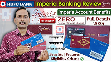 HDFC Imperia Account Benefits 2025 | HDFC Imperia Banking Programme | HDFC Imperia Account