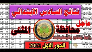 نتائج السادس الابتدائي الدور الاول 2022 لمحافظة المثنى رابط مباشر 2022