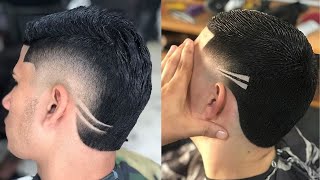 cortes de cabelo moicano degradê com listra 2020 - cortes de cabelo  masculino moicano degrade 2020 