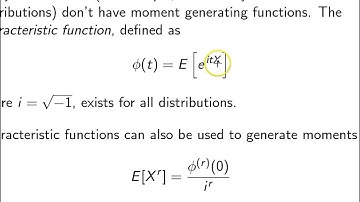 Characteristic functions