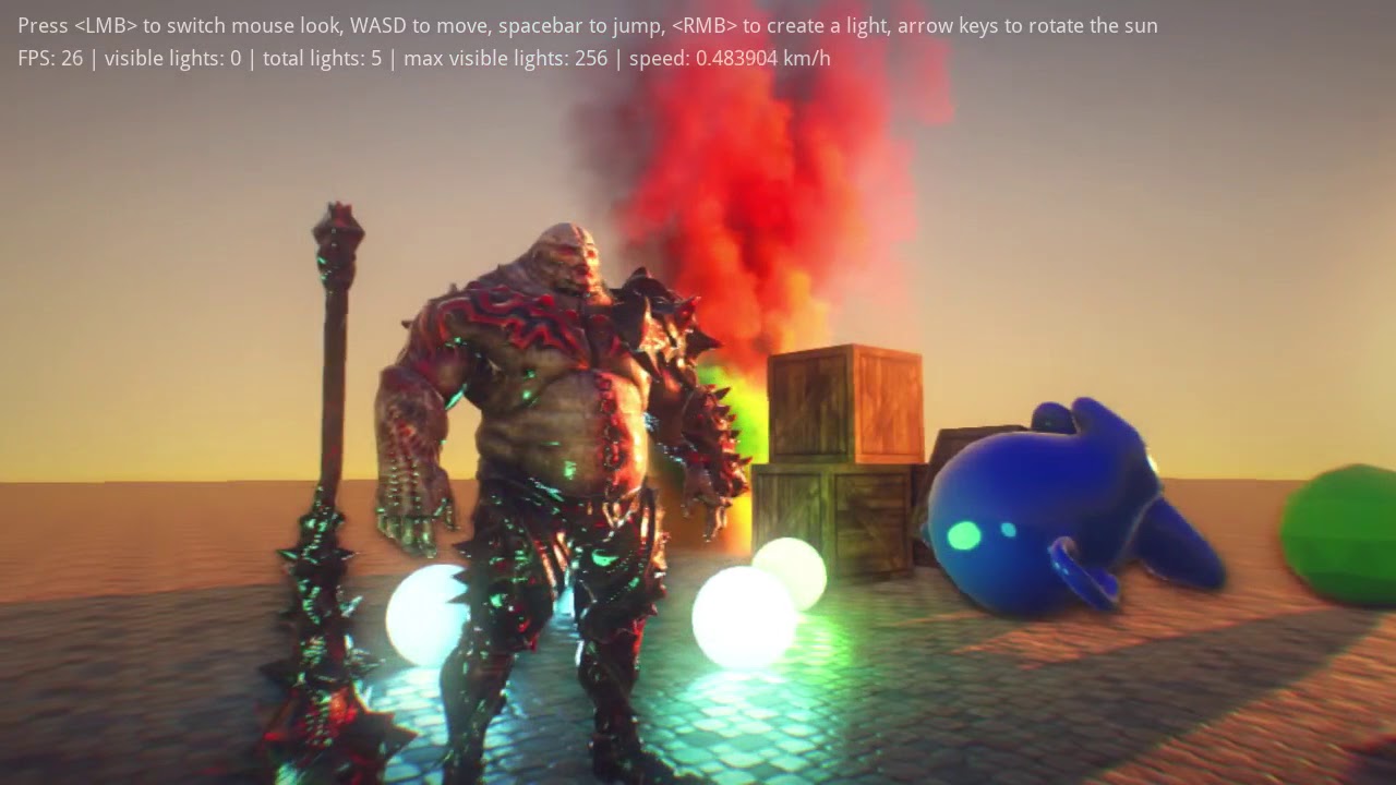 Dagon engine - deferred renderer, SSAO, soft particles - YouTube
