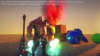 Dagon engine - deferred renderer, SSAO, soft particles