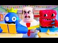 Bleu et boxy boo  lcole  poppy playtime vs rainbow friends  animation