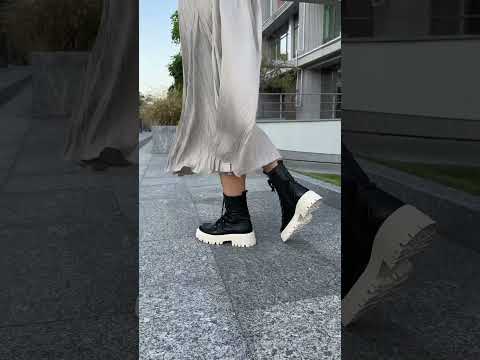 Модні черевики на шнурках з натуральної шкіри інд пошиття, розміри від 36 до 41, видео 1