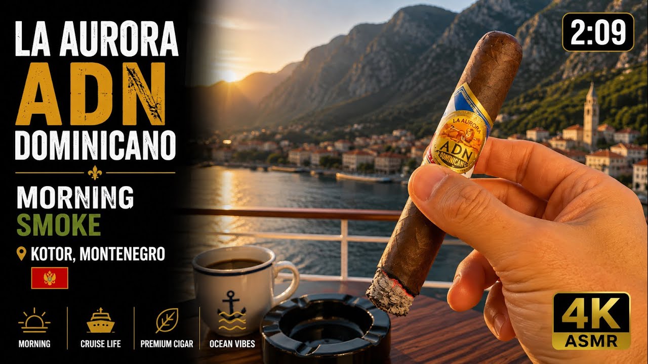 ASMR Morning Smoke in Kotor, Montenegro | La Aurora ADN Dominicano (4K)