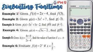 Evaluating Functions | Calculator Techniques | General Mathematics | Grade 11
