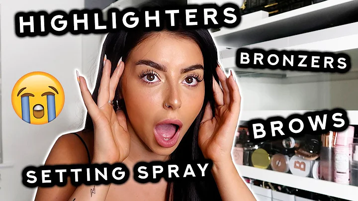 HUGE MAKEUP DECLUTTER! (Setting spray, bronzer, hi...