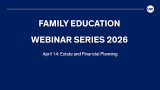 DSCC Family Education Webinar Series 2026: Estate and Financial Planning