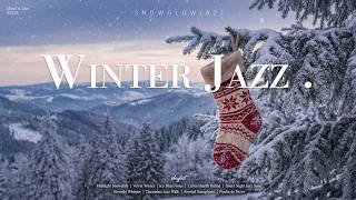 Winter Glow Jazz ❄️ Snowy Mountain Ambience | Peaceful Winter Jazz for Relaxation & Study