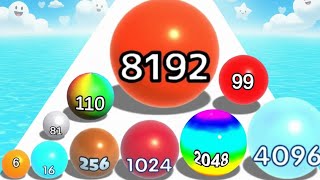 Rolling Ball Run Numbers Game - Gameplay Walkthrough Android iOS (Level up Balls, Math games 2048)  screenshot 4