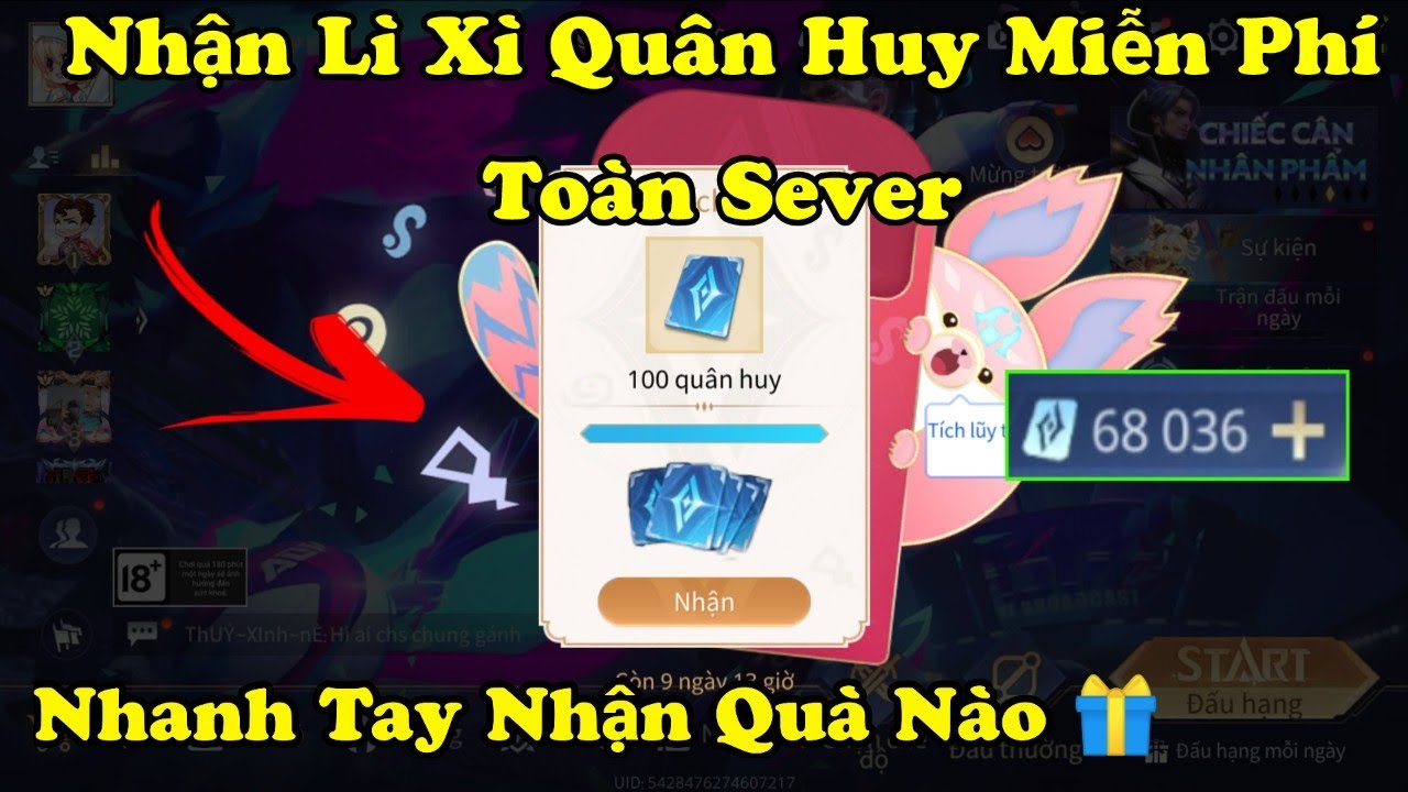 Liên Quân | Cách Nhận Quà Lì Xì 100 Quân Huy Miễn Phí Từ Sự Kiện Mới Cực Dễ