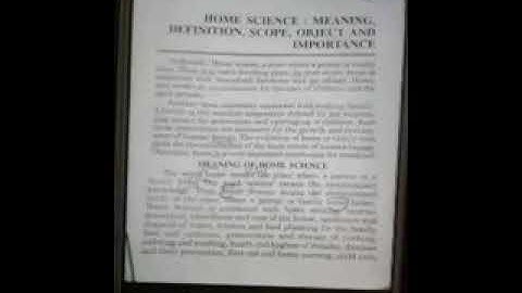 Class 8th Home Science  Lesson 1 Home Science - meaning, definition, scope, object and importance En