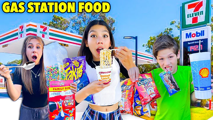 Eating Only GAS STATION FOOD for 24 Hours!!