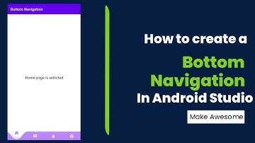 How to create a bottom navigation in Android Studio