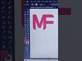 MF Letter Logo Design In Adobe Illustrator || #shorts #shortviral #logodesgin #adobeillustrator