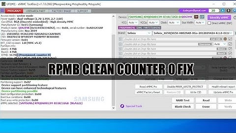 Provisioned Counter 0 Fix | RPMB Clean Ufi Box
