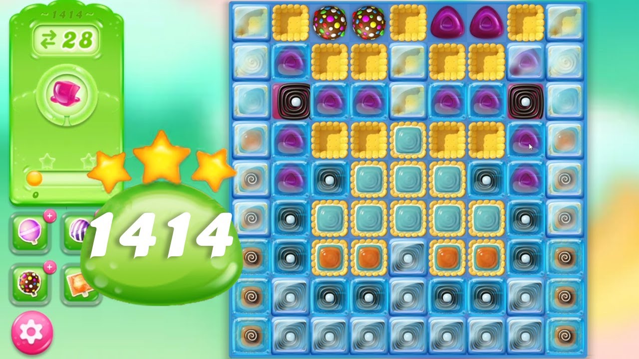 Candy Crush Jelly Saga Level 1414 || 3 Stars 🌟🌟🌟