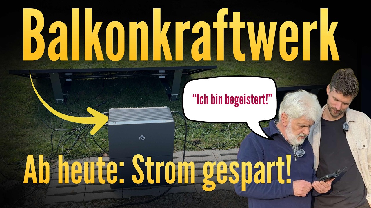 2000W Balkonkraftwerk mit Speicher – So lohnt es sich! (Solakon ONE) – auf YouTube ansehen