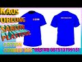 Kaos oblong polos sablon plastisol