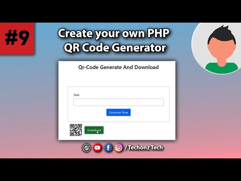QR Code Generator in PHP | Create by your own | #TechonzTech
