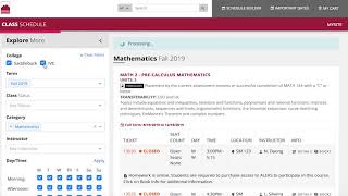 Class Schedule Tutorial
