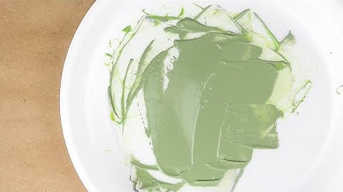 Making Your Own Color - Sage Green Acrylic Paint, Green + Yellow + Gray = Sage