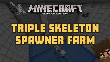 Triple Skeleton Spawner Farm - A Custom Build From Seed Showcase 1 - Minecraft Bedrock 1.16.201