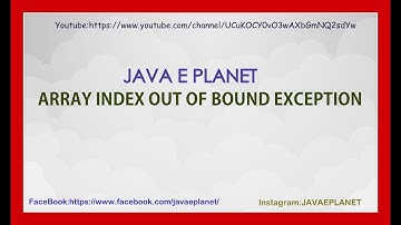Array  Index  Out  of  Bound Exception in Telugu || java tutorials || java e planet ||#java #arrays