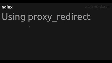 Using proxy_redirect