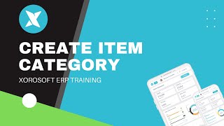 XoroERP Configuration - Create Item Category