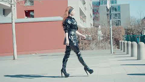 THIGHHIGH GIARO HIGH HEELES BOOTS: WONDERFUL SOUND OF METAL HEELS AMAZING SHINY LOOK OF LEATHER