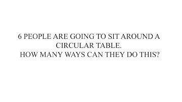 How many ways can people sit around a table?