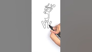 How To Draw Fear From Inside Out | Easy For Kids And Toddlers Step By Step