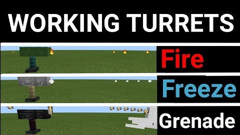 Working Turret in Minecraft Bedrock (MCPE Command block Creation)