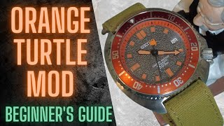 【SEIKO MOD】The Beginner's Guide of Seiko MOD (NH35): Orange turtle 6105